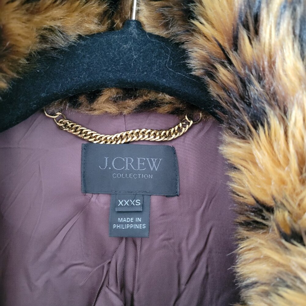 J.Crew Collection Leopard Print Collared Lined Co… - image 4